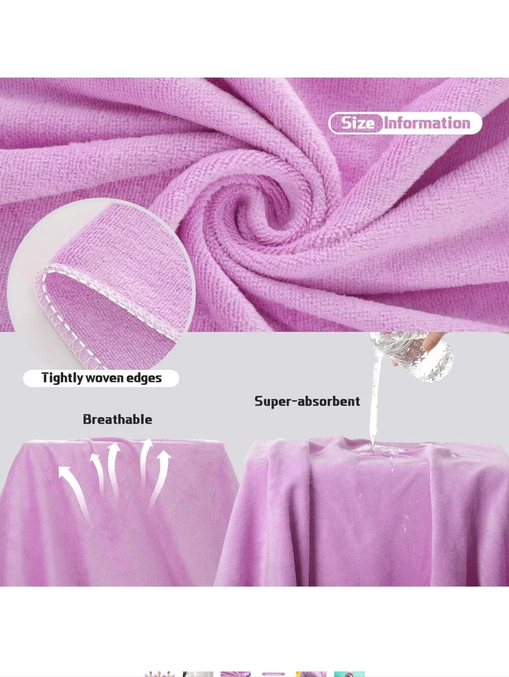2 Pc Oversized Bath Towels 40